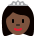 👸🏿 princess: dark skin tone display on Twitter